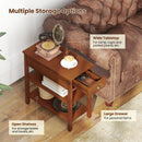 3-Tier Narrow End Table with Drawer and Storage Shelves by LJGDeals