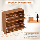 Narrow Shoe Cabinet with Adjustable and Removable Shelves for Entryway Foyer by DirectDeals
