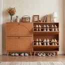 Narrow Shoe Cabinet with Adjustable and Removable Shelves for Entryway Foyer by DirectDeals