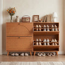 Narrow Shoe Cabinet with Adjustable and Removable Shelves for Entryway Foyer by LJGDeals
