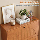 Narrow Shoe Cabinet with Adjustable and Removable Shelves for Entryway Foyer by LJGDeals