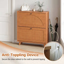 Narrow Shoe Cabinet with Adjustable and Removable Shelves for Entryway Foyer by LJGDeals