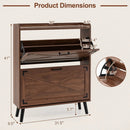 Narrow Shoe Cabinet with Flip Drawers and Adjustable Shelves by LJGDeals