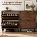 Narrow Shoe Cabinet with Flip Drawers and Adjustable Shelves by LJGDeals