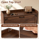 Narrow Shoe Cabinet with Flip Drawers and Adjustable Shelves by LJGDeals