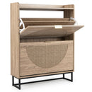 Narrow Shoe Storage Cabinet with Flip Drawers & Shelves by LJGDeals