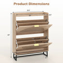 Narrow Shoe Storage Cabinet with Flip Drawers & Shelves by DirectDeals