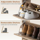 Narrow Shoe Storage Cabinet with Flip Drawers & Shelves by LJGDeals