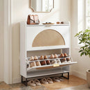 Narrow Shoe Storage Cabinet with Flip Drawers & Shelves by LJGDeals