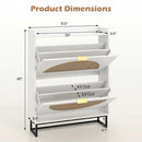 Narrow Shoe Storage Cabinet with Flip Drawers & Shelves by LJGDeals