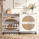Narrow Shoe Storage Cabinet with Flip Drawers & Shelves by DirectDeals