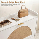 Narrow Shoe Storage Cabinet with Flip Drawers & Shelves by LJGDeals