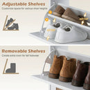 Narrow Shoe Storage Cabinet with Flip Drawers & Shelves by DirectDeals