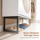Narrow Shoe Storage Cabinet with Flip Drawers & Shelves by LJGDeals