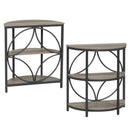 Narrow Side Table with Study Metal Frame and Storage Shelves by LJGDeals