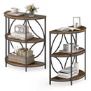 Narrow Side Table with Study Metal Frame and Storage Shelves by LJGDeals