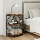Narrow Side Table with Study Metal Frame and Storage Shelves by LJGDeals