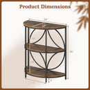 Narrow Side Table with Study Metal Frame and Storage Shelves