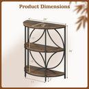 Narrow Side Table with Study Metal Frame and Storage Shelves by LJGDeals