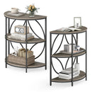 Narrow Side Table with Study Metal Frame and Storage Shelves by LJGDeals