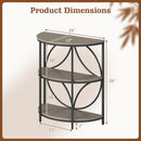 Narrow Side Table with Study Metal Frame and Storage Shelves by LJGDeals