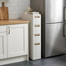 Narrow Storage Cabinet with Drawers and Removable Dividers by LJGDeals