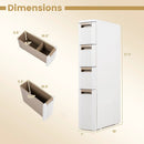 Narrow Storage Cabinet with Drawers and Removable Dividers by LJGDeals