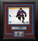 Nathan MacKinnon in Action Colorado Avalanche 8" x 10" Framed Hockey Photo with Engraved Autograph by Dynasty Sports & Framing