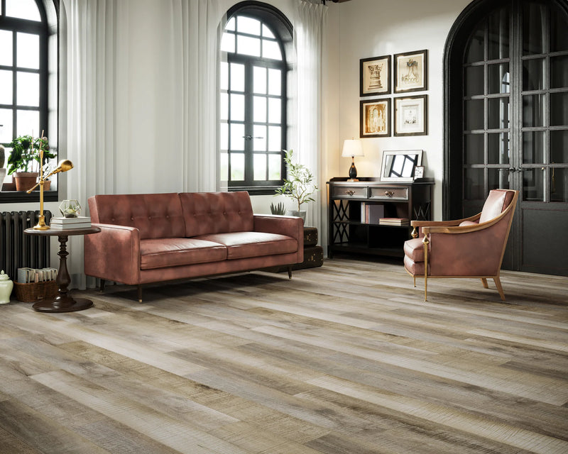 Natural Chestnut Embossed Matte 7.75"x48" Waterproof Laminate Flooring 14mm - Sum