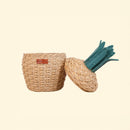 Pineapple Rattan Storage Basket Natural - Small by MOMIJI US LLC
