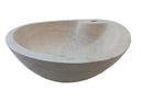 Premium Natural Travertine Beige Vessel Bathroom Sink Honed