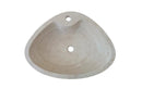 Premium Natural Travertine Beige Vessel Bathroom Sink Honed
