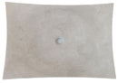 Natural Stone Light Travertine Unique Modern Special Design Customizable Vessel Sink  (W)25.6" (L)17.7" (H)4.7"