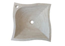 Natural Stone Travertine Unique Modern Special Design Vessel Sink  (W)17.7" (L)17.7" (H)5.9"