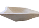Natural Stone Travertine Unique Modern Special Design Vessel Sink  (W)17.7" (L)17.7" (H)5.9"