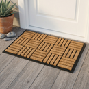 Natural Brushed Coir Parquet Doormat Rubber, Durable