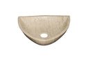 White Travertine Corner Vessel Bathroom Sink Polished Beige Natural Stone