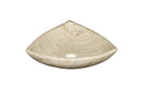 White Travertine Corner Vessel Bathroom Sink Polished Beige Natural Stone