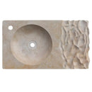 GMSTONE Travertine Light Beige Vessel Bathroom Sink 21-4x18 Inch Countertop