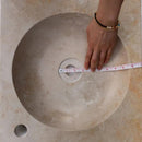 GMSTONE Travertine Light Beige Vessel Bathroom Sink 21-4x18 Inch Countertop