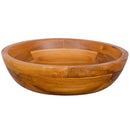 16 Inch Teak Wood Washbasin with Drainage Hole and Rounded Corners by LJGDeals