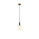 Alabaster Cylindrical Thread Pendant Light