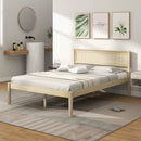 Twin/Full/Queen Size Wooden Bed Frame with Headboard and Slat Support by LJGDeals