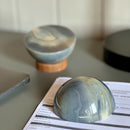 Natural Jasper Paperweight & Desk Ornament Set