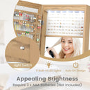 Freestanding Lockable Jewelry Armoire with Full-Length Mirror and 6 LED Lights by LJGDeals