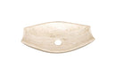 Handcrafted Natural Travertine Oval Polished Vessel Bathroom Sink Beige