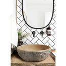 Beige 16 Inch Split Face Natural Travertine Vessel Sink