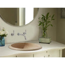 Natural Travertine Round Vessel Bathroom Sink Drop In Beige