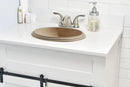 Handcrafted Travertine Vessel Sink 16 Inch Diameter Beige