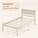 Twin/Full/Queen Size Wooden Bed Frame with Headboard and Slat Support by DirectDeals